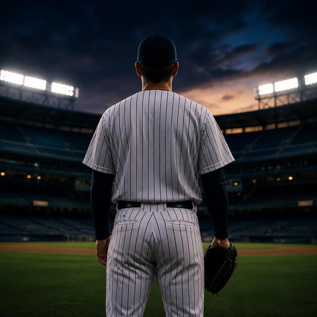 Former professional baseball player near a ballpark dugout at dusk